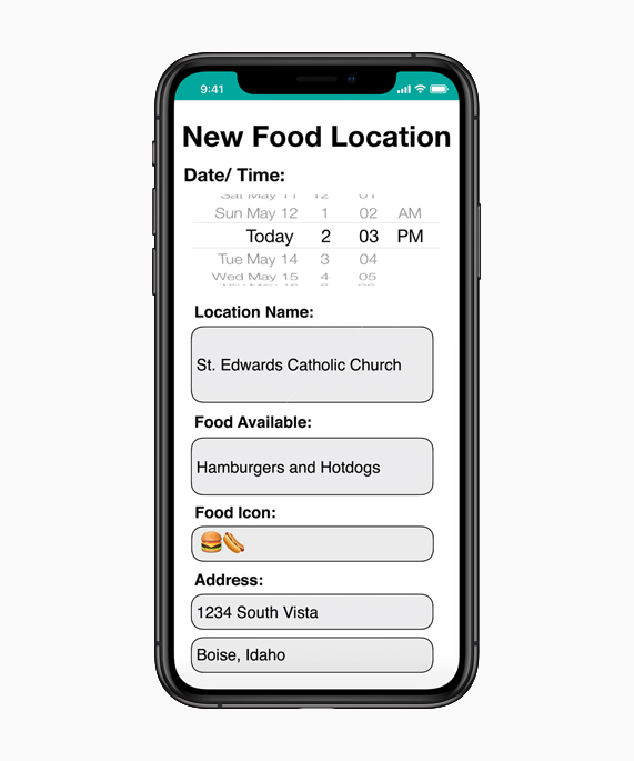 iPhone Xs에서 Hope 앱 인터페이스의 스크린샷.