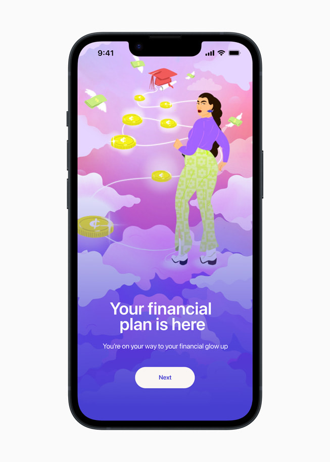 “Your financial plan is here” screen on the Your Juno app on iPhone 14.