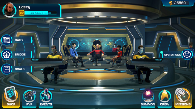 A still from the game “Star Trek: Legends.”