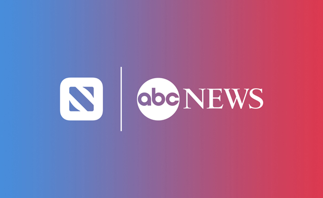 The Apple News and ABC News logos.