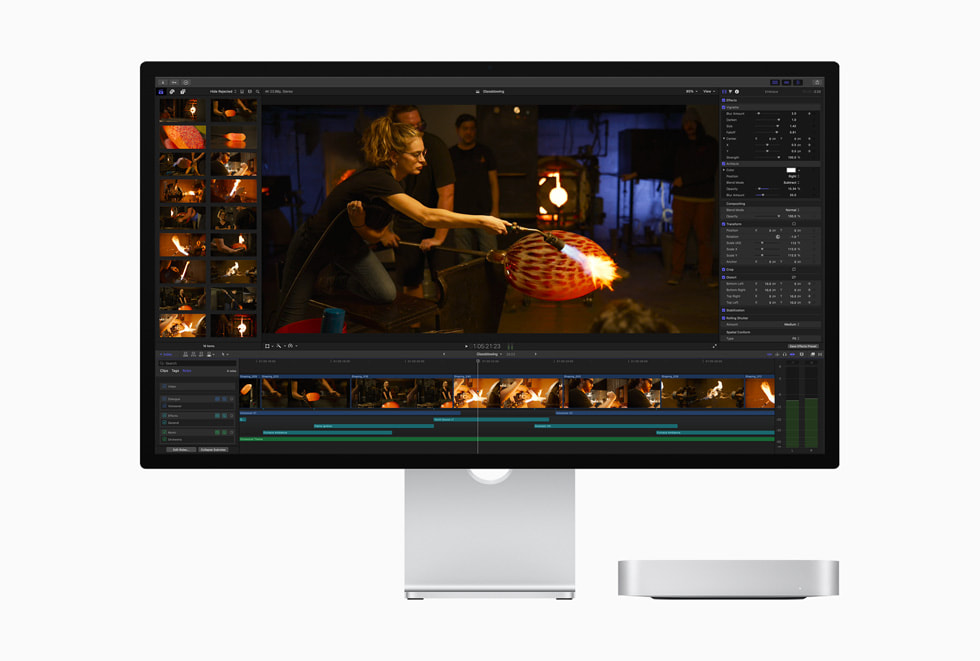 Final Cut Pro is shown on Mac mini.