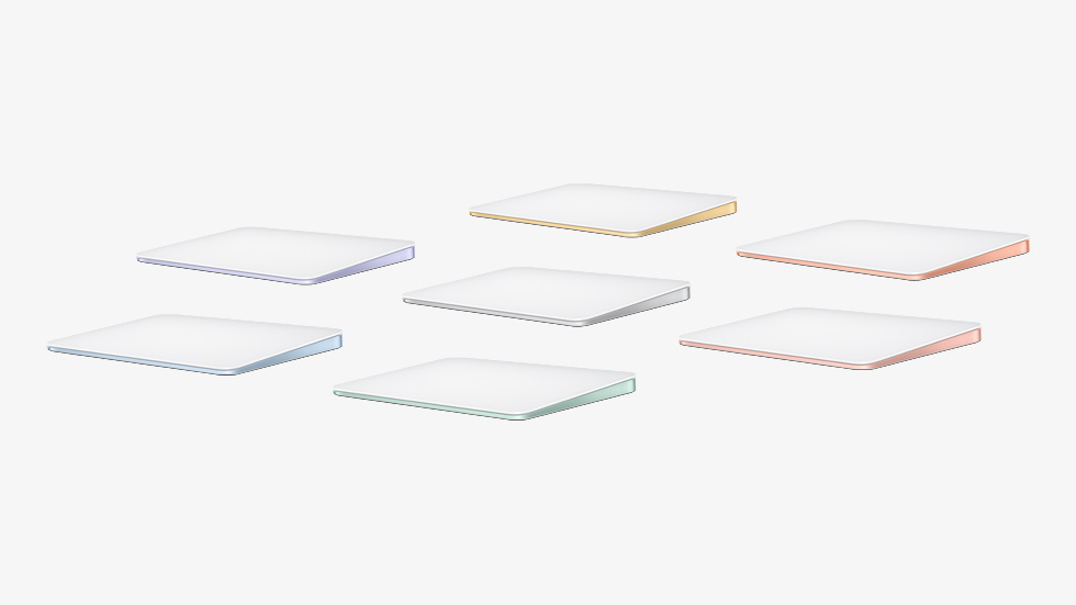 Color-matched Magic Trackpad, featured in seven colors.