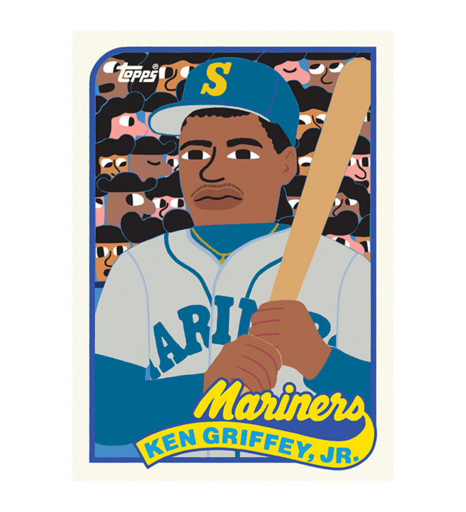 Artist Keith Shore’s Ken Griffey Jr. baseball card.