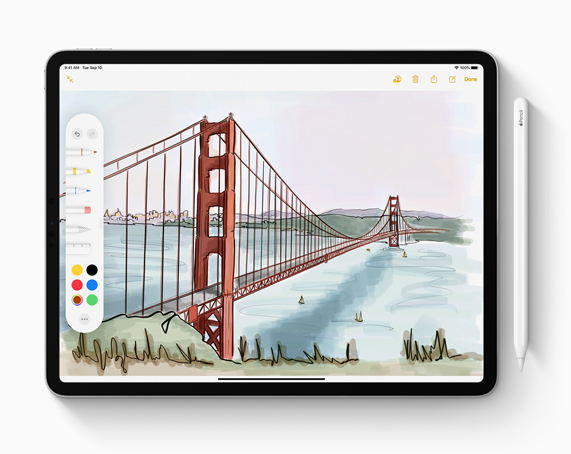 iPad with Apple Pencil.