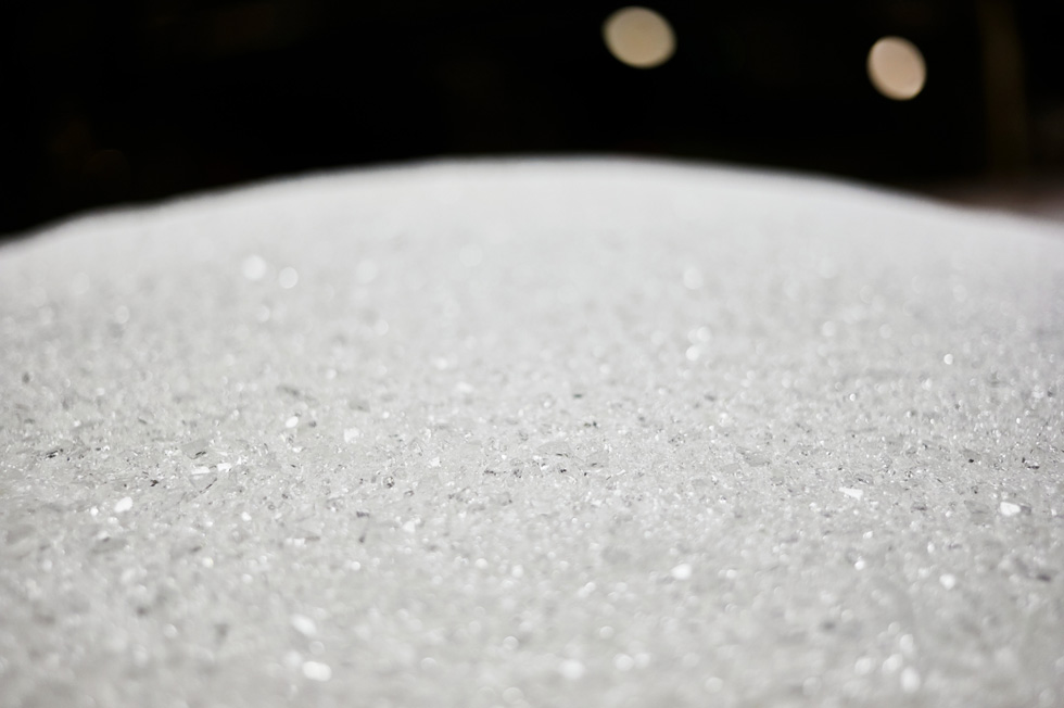 Glass-ceramic material at Corning plant in Harrodsburg, Kentucky.