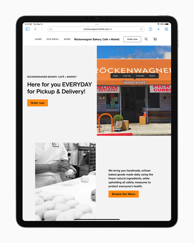 Live Text demonstration on iPad Pro.