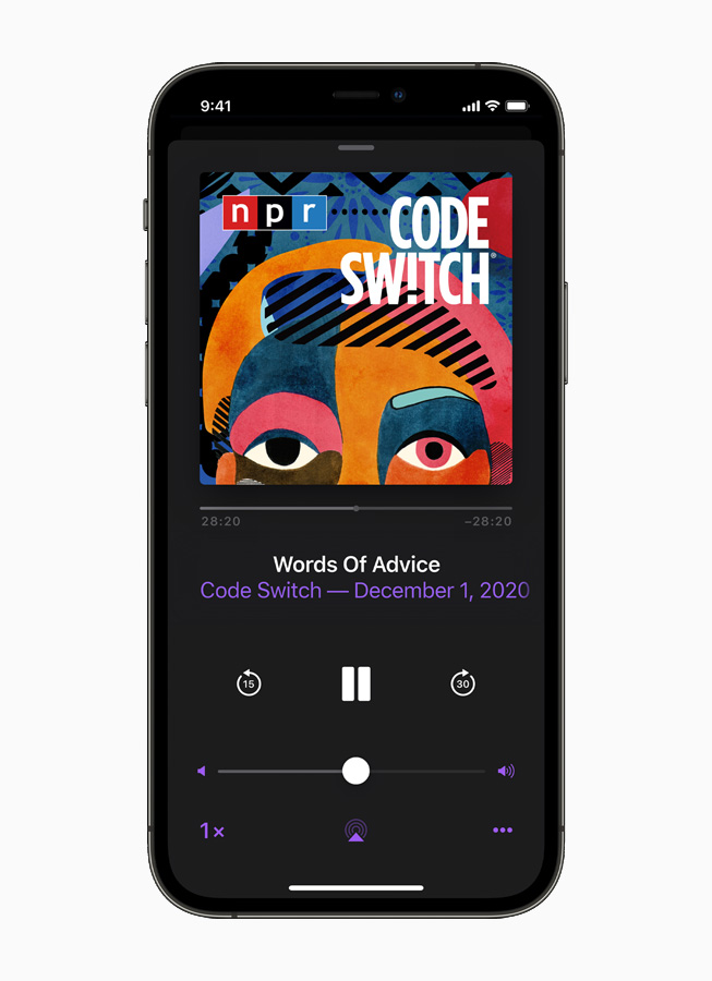 Apple Podcasts on iPhone. 