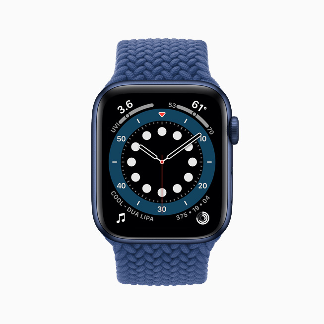 Countup watch face displayed on Apple Watch Series 6.