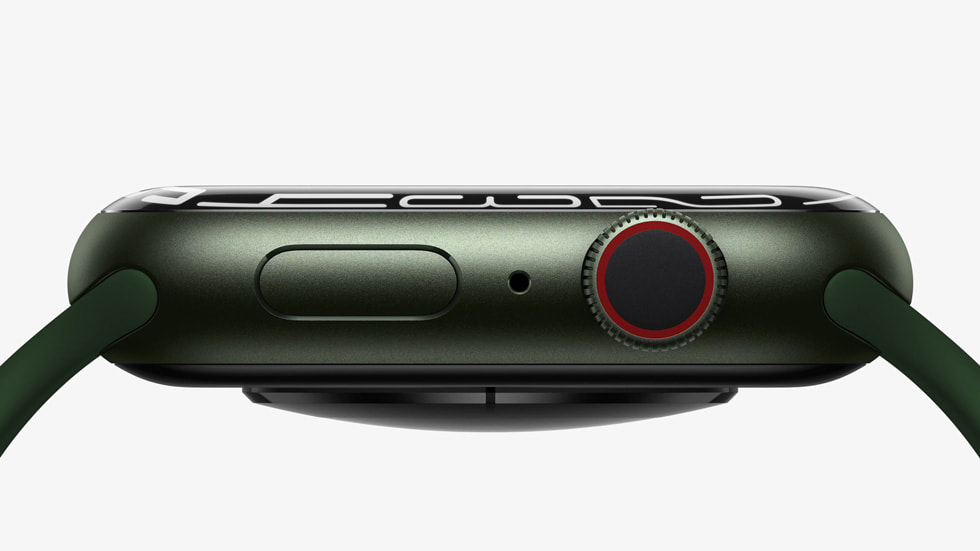 A side view of Apple Watch Series 7’s case.