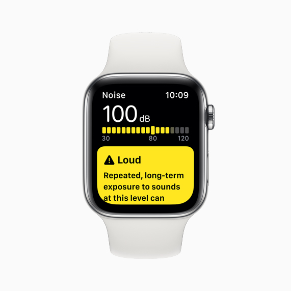The Noise app displayed on Apple Watch Series 5.
