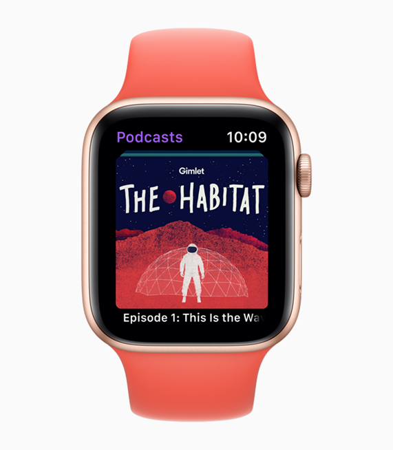 A snapshot of Gimlet’s The Habitat podcast on Apple Watch.