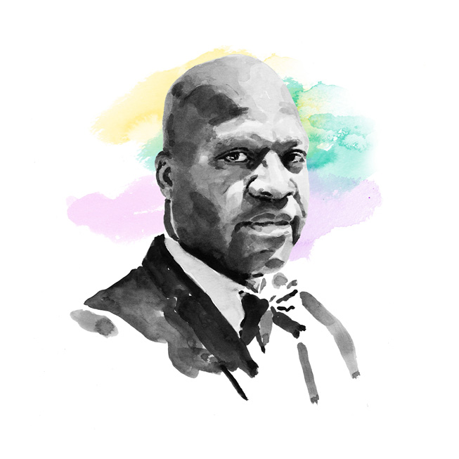 수채화로 그린 마이클 토렌스 박사.