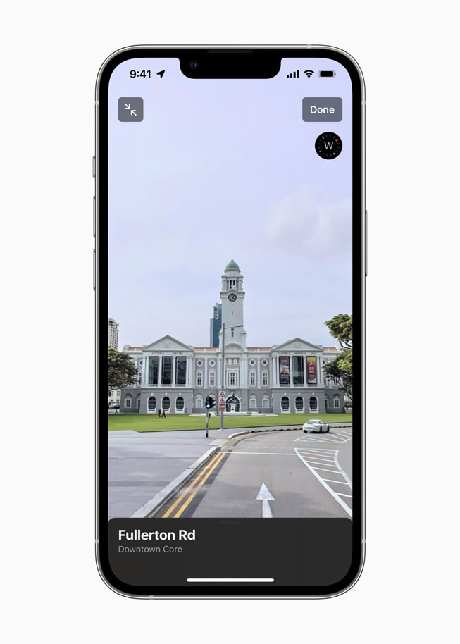An iPhone screen shows Block 620 Hougang Avenue 8 in Singapore on Apple Maps.