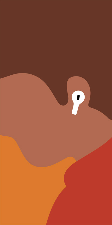 Illustration en gros plan du profil gauche d’un homme portant des AirPods Pro 3