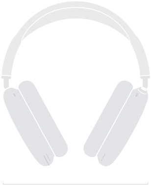 168.6mm의 가로 길이를 보여주는 AirPods Max 2의 정면 일러스트레이션.