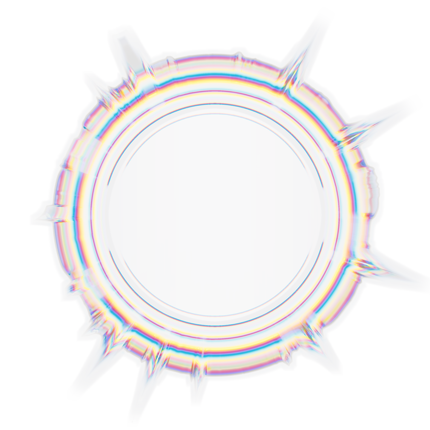 Ondulation sonore circulaire, texte au centre indiquant: Contrôle du bruit intelligent. Du jamais entendu.