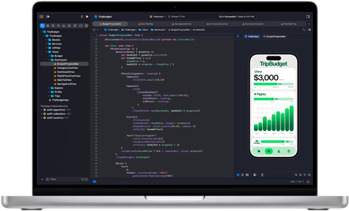 App Xcode su un MacBook Pro