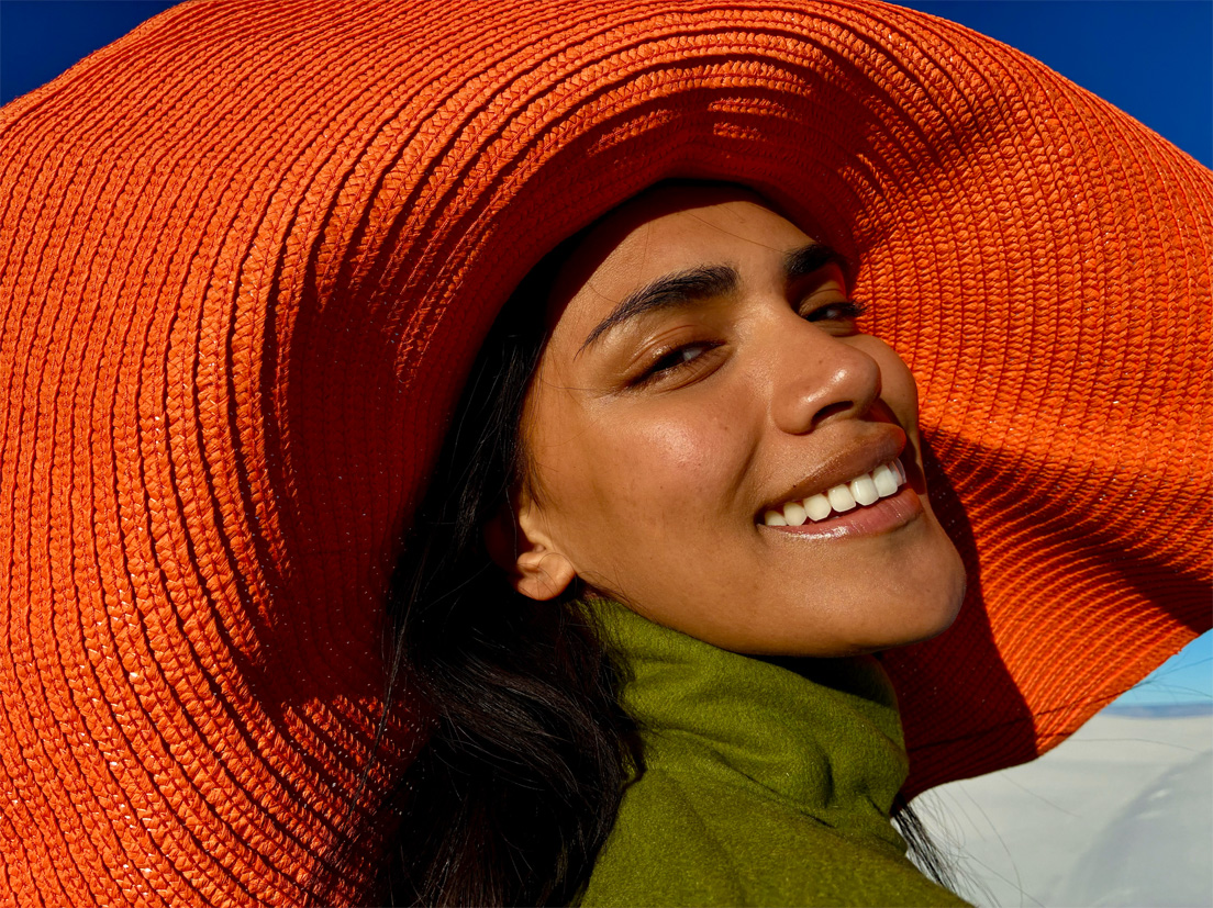 Foto de una persona hecha con el modo x1 de la cámara Fusion.