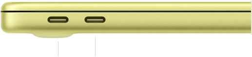 13 hüvelykes MacBook Neo A18 Pro chippel, lezárt fedéllel, bal oldal, látszik az USB 3 (USB‑C) port és az USB 2 (USB‑C) port