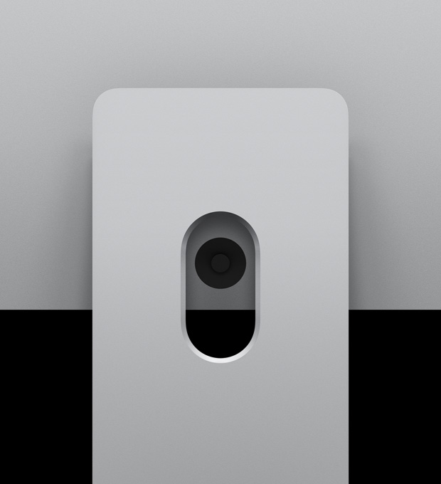 Studio Display XDR egy állítható dőlésszögű és magasságú állványon, hátulnézetből, kiemelve az ellensúlyozott kart