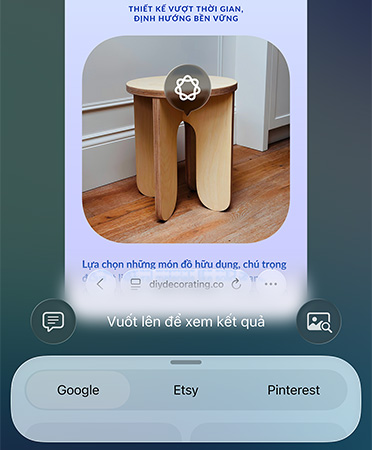 Tính năng Trí Thông Minh Thị Giác đang được sử dụng